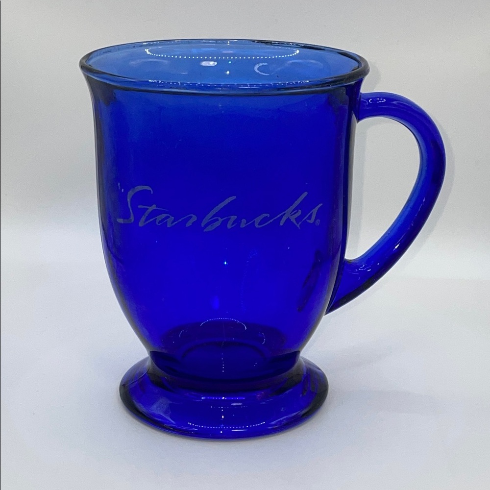 Starbucks Cobalt Blue Glass Mug